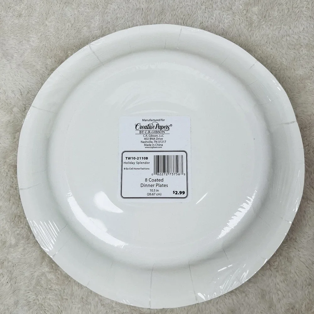 CR Gibson Holiday Splendor Lot of‎ Dinner Plates & Napkins Service For 24